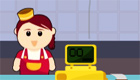 juegos de cocina : Una joven camarera