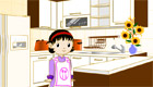 decoración : Una chica en la cocina