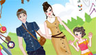 juegos de vestir para chicas : Una familia para vestir