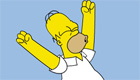 famosos : Homer Simpson hace muecas